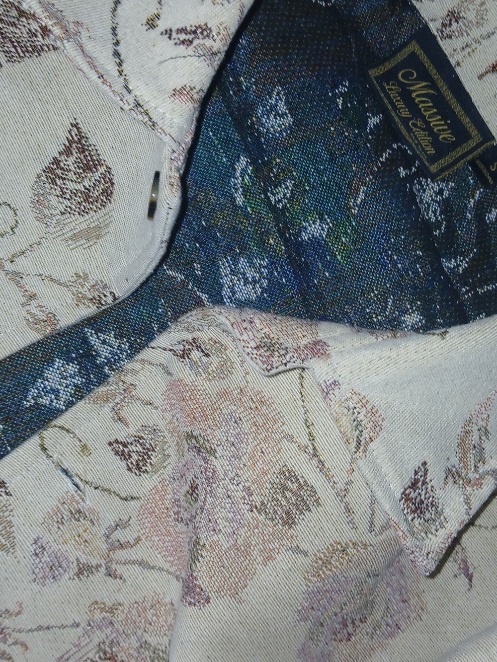 Massive Luxury Floral Blazer with Navy Contrast Lining